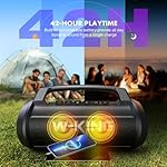 W-KING Portable Speakers Bluetooth Wireless, 120W Max Loudest Bluetooth Speaker, IPX6 Waterproof Outdoor Speaker with 70W Deep Bass/2*Subwoofer/DSP/EQ/42H/LED/MAC-in/Power Bank, Large Party Boombox - Image 4