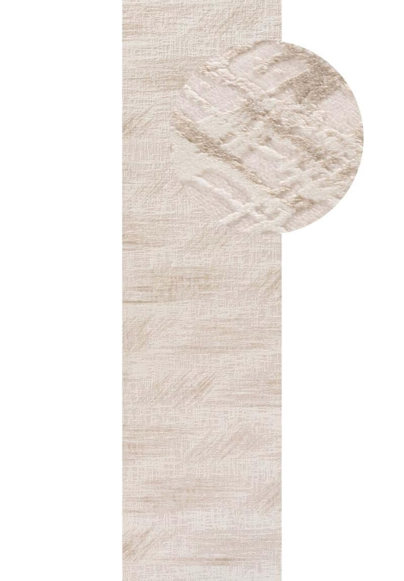 THE RUGS Carmel Modern Area Rug, Stain-Resistant, Non-Shedding, Durable Rugs for Bedroom and Hallway [ Marble Effect Beige