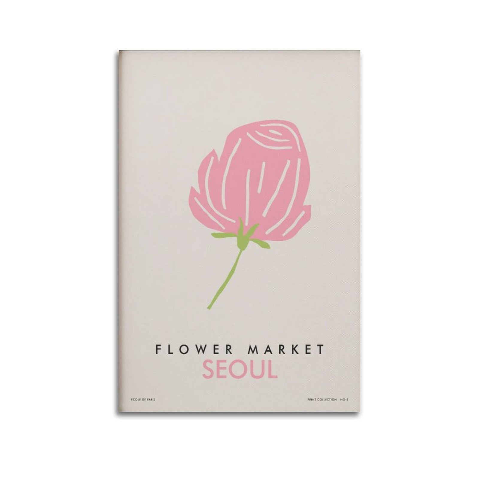 xiaoxiaoshen Seoul Flower Market Danish Pastel Home Decor Canvas Poster Wall Art Prints Room Aesthetic Murals Bedroom And Living Decorations 24x36inch(60x90cm)