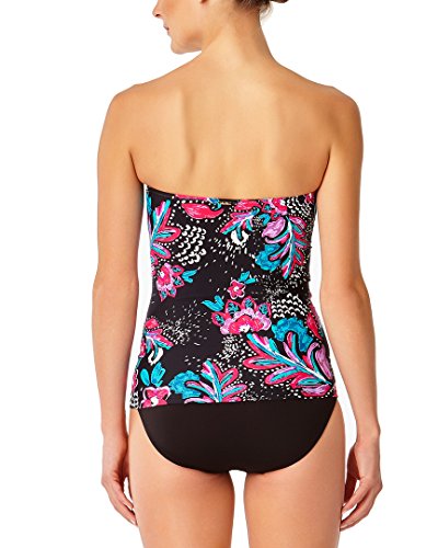 Image of Anne Cole Women's Twist Front Shirred Bandeau Tankini Swim Top