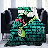CONPELSON Throw Blanket Invader Anime Zim Soft Flannel Blankets for Children Adult All Season Air Conditioning Blanket for Bed Living Room Sofa 40'x30'