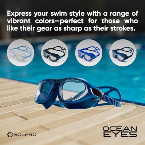 Image of Solpro Ocean Eyes Unisex Adult Swimming Goggles for Women,Men,Boys,Girls,Teenagers,Athletes,Swimmers For Training,Competition in Swimming Pool,Beach,Water Sport, Park & Activties