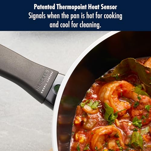 Image of HENCKELS x EMERIL Lagasse Nola 11-Inch Nonstick Wok with Lid, PFAS-Free Aluminum Wok Pan, Made in Italy, Scratch-Resistant Ceramic Nonstick Cookware, Oven Safe