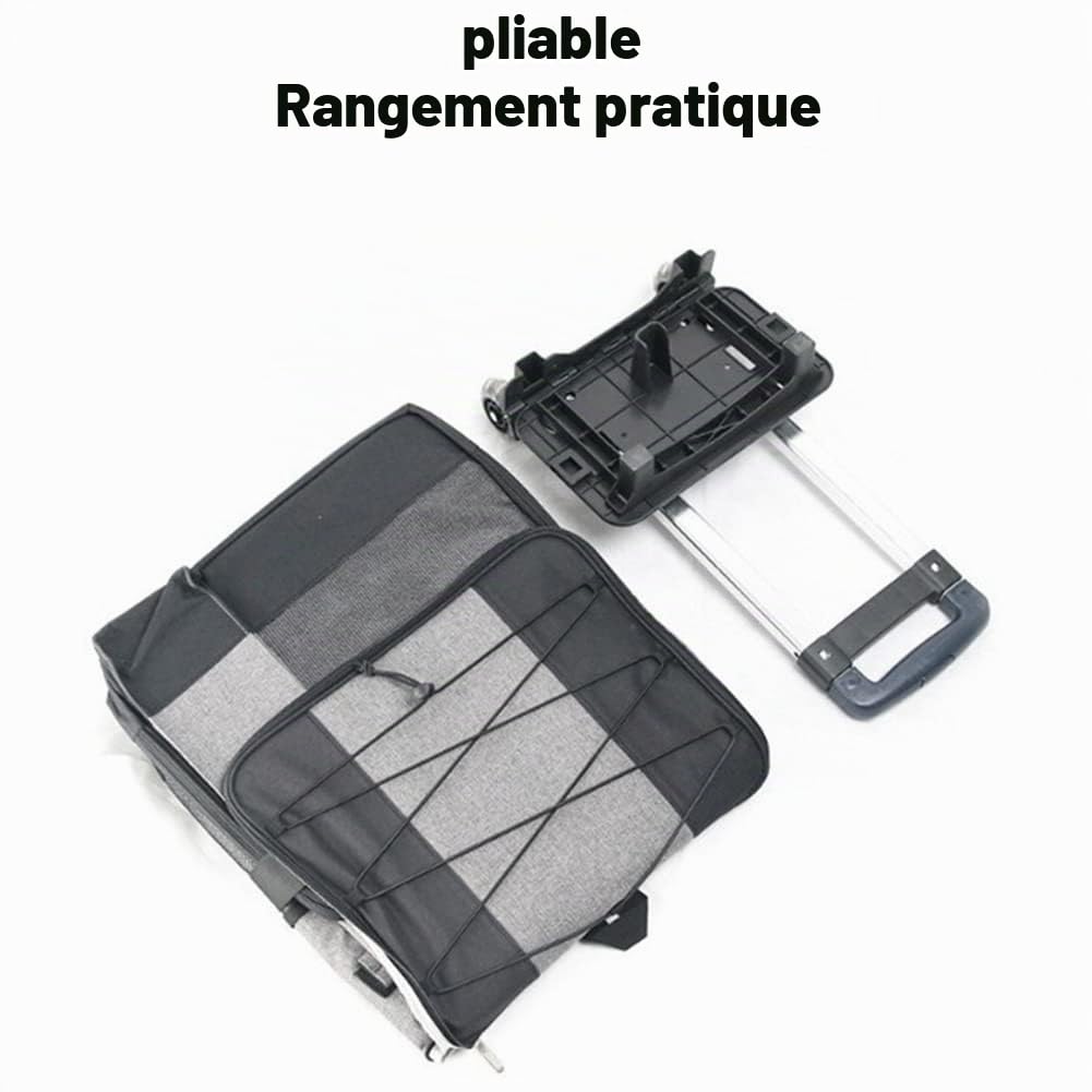 Sac isotherme à roulettes, pliable, avec poignée, glacière portable avec roulettes, sac isotherme pour pique-nique, camping, festivals et extérieur ou maison