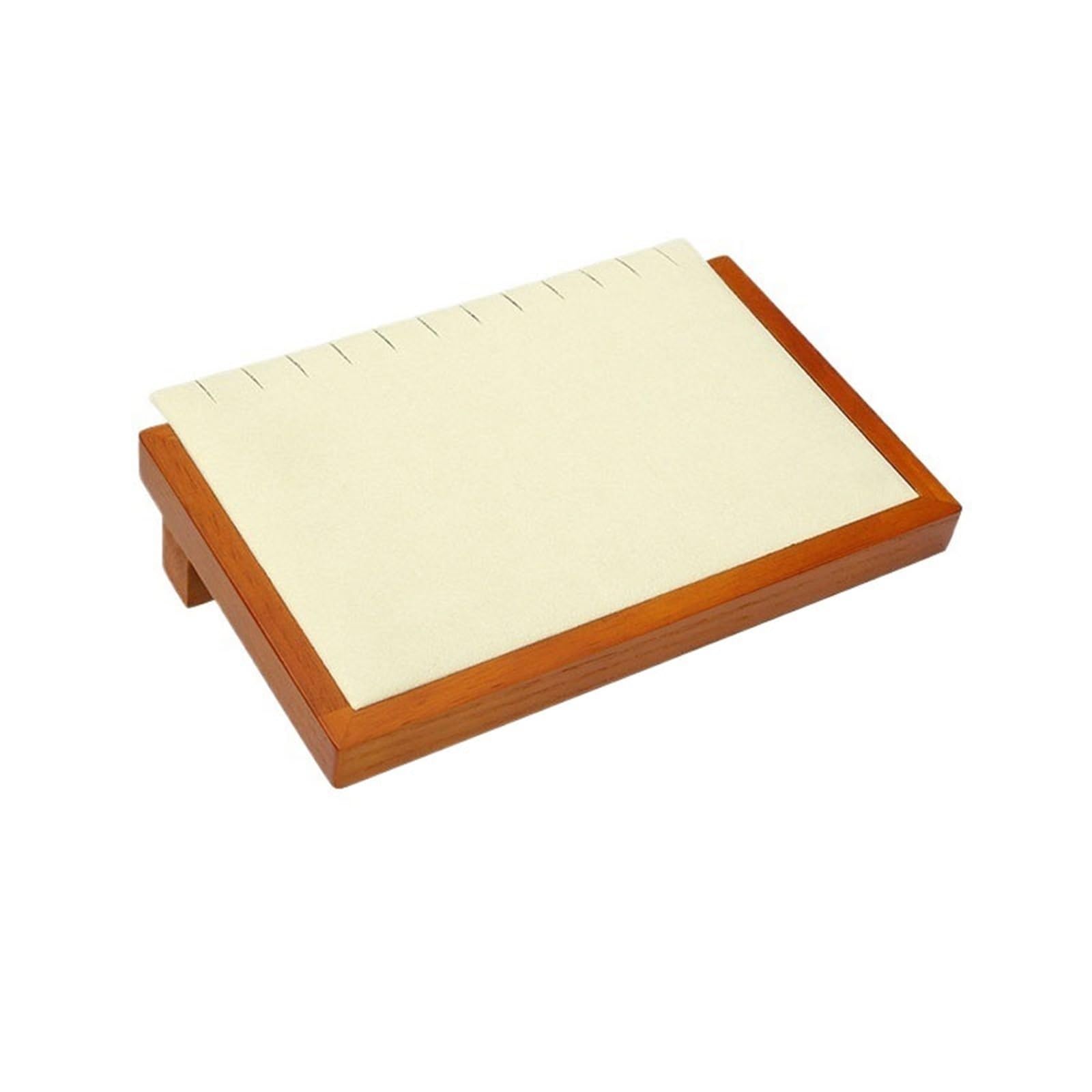 WANGHAI-666 Jewelry Rack Microfiber Jewelry Display Stand Wooden Base for Necklaces Earrings