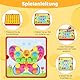 Halinuia Mosaik Steckspiel ab 3 Jahre Bunte Zuordnungsspiel Steckspiel Kinder für 2,3,4 Jahre Pädagogische mit 12 Bunten Steckplätte und 46 Steckperlen für Jungen Mädchen Kinder