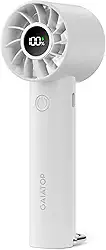 Gaiatop Mini ventilador portátil, ventilador pessoal portátil com tela de LED, 3 velocidades, ventilador de bateria recarregável USB de 2000 mAh, iluminação LED, ventilador de mesa pequeno para