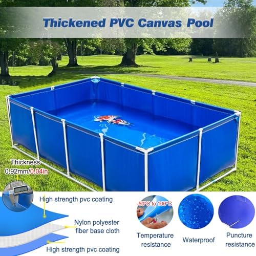 Piscina fuori terra con struttura in acciaio, facile da montare e durevole, perfetto per rinfrescare l'estate del cortile
