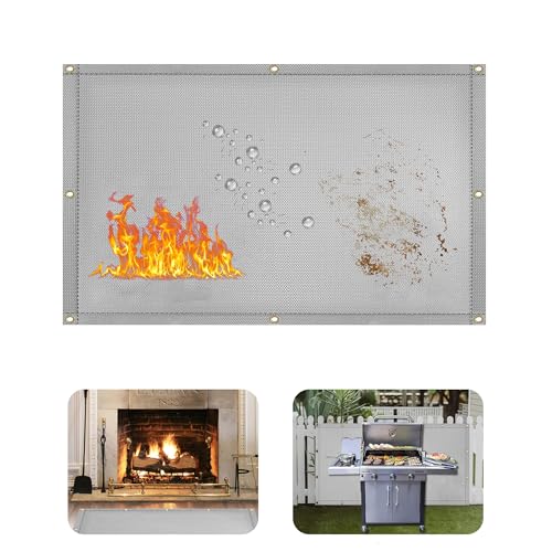 Heat Shield Grey Fireproof Cover for Grill Protection