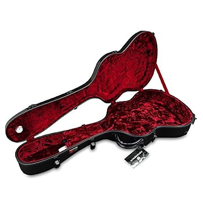 Crossrock CRF1000CBK Fiberglass Classical Guitar Case Hardshell- Backpack Style for 4/4 Full Size in Black