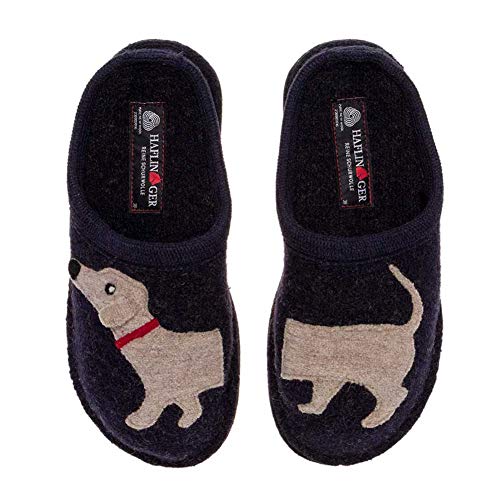 HAFLINGER Doggy Silver Grey Slippers (313021-84)