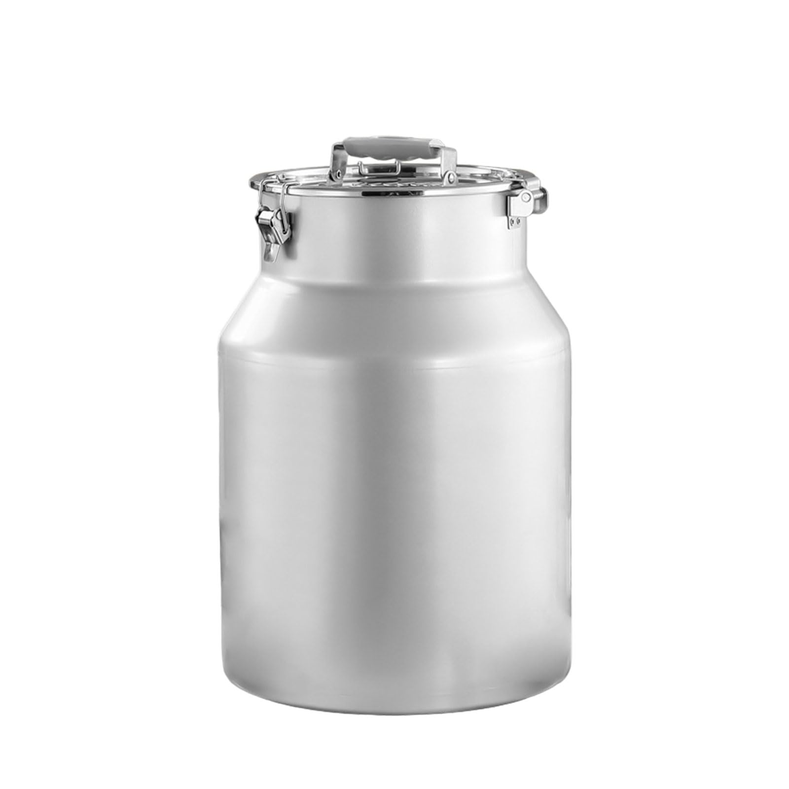AIZYRLYR Stainless Steel Airtight Milk Can, Milk Jug with Handle Transport Barrel for Milk, Wine, Oil, Food Storage, Easy Clean,10L 22×30cm