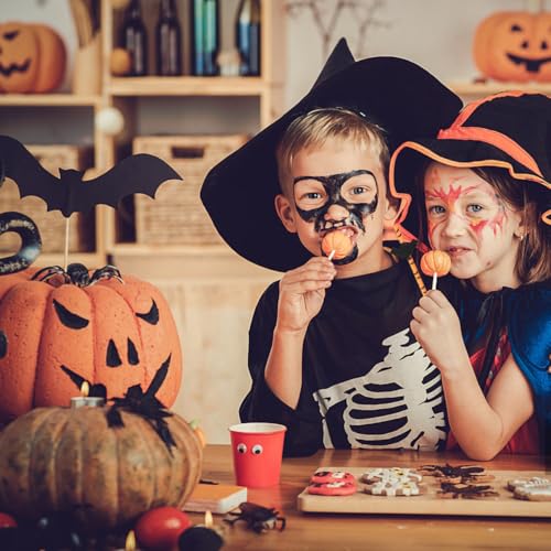 HOMSFOU 50 pitillos de papel para fiesta Halloween miniatura 4