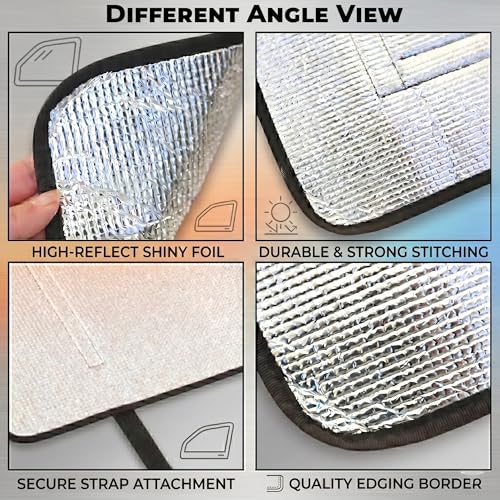 Image of Kraptick Outdoor AC Unit Cover - HVAC Sun Shade & Heat Protection with Aluminum Bubble Insulation Foil for Air Conditioners (Pack of 4)