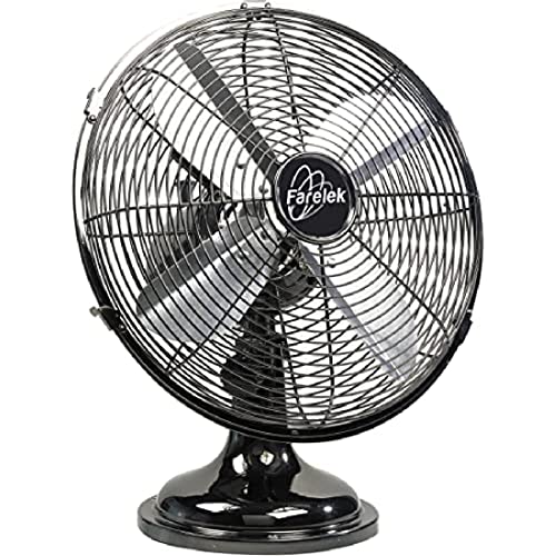 Farelek Utah Ventilateur de table 30 cm Chrome Cover