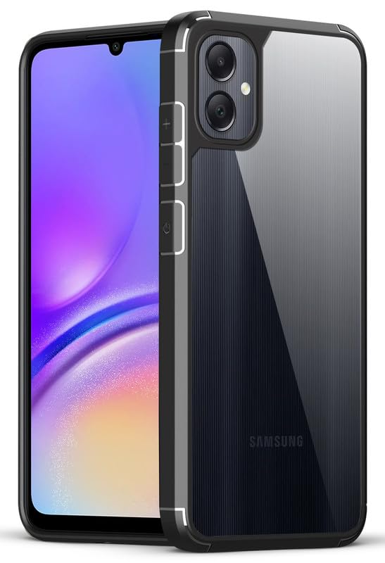 Mr. Case Transparent case with Silicone Frame Back Cover for Samsung A05 | Shockproof Transparent Hard Back Shockproof Bumper - Transparent (Black Border) (B0CXXYRBW4) Amazon Price History, Amazon Price Tracker