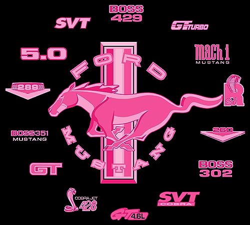 Image of JH Design Women's Ford Mustang T-Shirt's in 3 Styles Short Sleeve Crew Neck Shirts