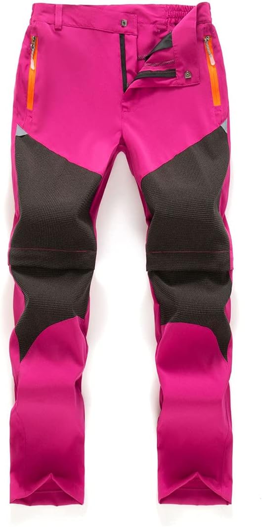 HARGLESMAN Boys Girls Cargo Pants Kids' Casual Outdoor Quick Dry Waterproof Hiking Climbing Convertible Trousers