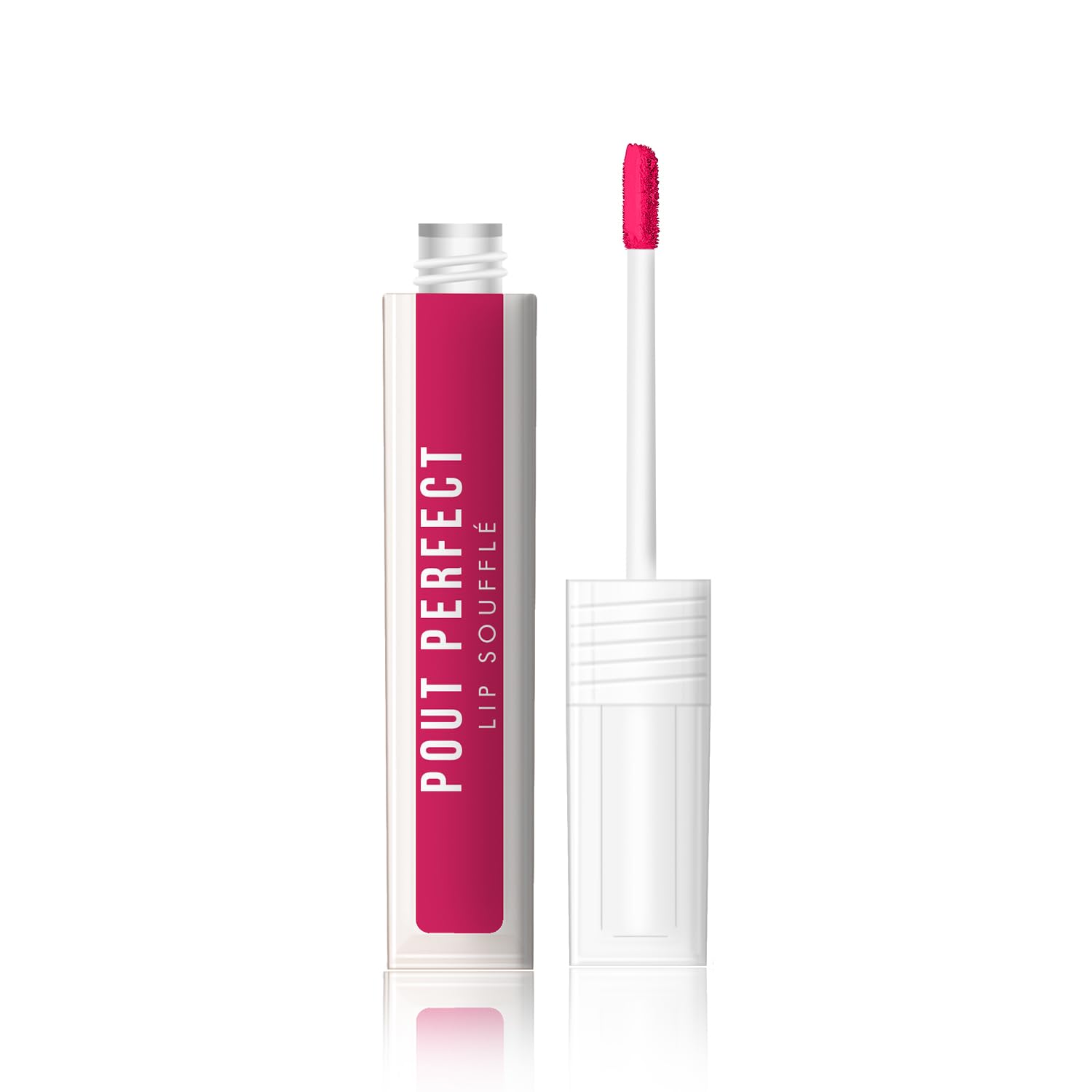 JAQULINE USA Pout Perfect Lip Souffle Long Lasting Liquid Lipstick | Mousse for Lips, Cheeks & Eyes | Matte Finish | Non-Drying, Highly Blendable with Hyaluronic Acid - Marshmallow Rose