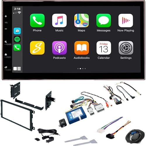 Radio para auto Stinger 6.8" pantalla táctil HD doble DIN miniatura 1