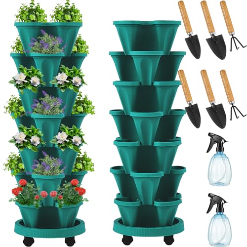 Umigy 2 Set of 7 Tier Vertical Planter Stackable Tower