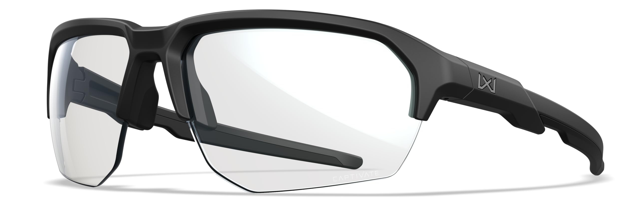 Wiley X JAKL - Gafas de sol balísticas, gafas de seguridad para hombres y mujeres, protección ocular UV para disparar y al aire libre (marco negro mate con paquete de lentes: lentes gris/transparente