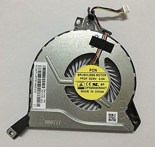 Z-One CPU Fan for HP Pavilion 17-P/14-V/17-F Series Laptop, 4-Wire, 14 Volts, 25 dB Noise Level