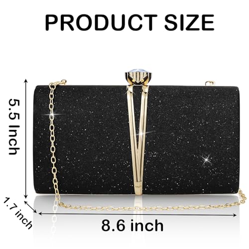Image of Farcauo Evening Bag Small Clutch Purses Leopard Purse Formal Wedding Handbag for Women Fashion Crossbody Bags With Chain