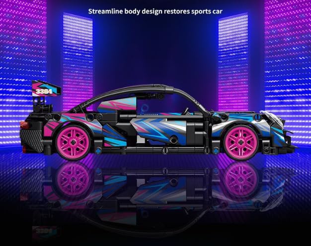 KeKeDuo Racing Car Model Building Set, 540Pcs Supercar Model Engineering Toy - Image 4