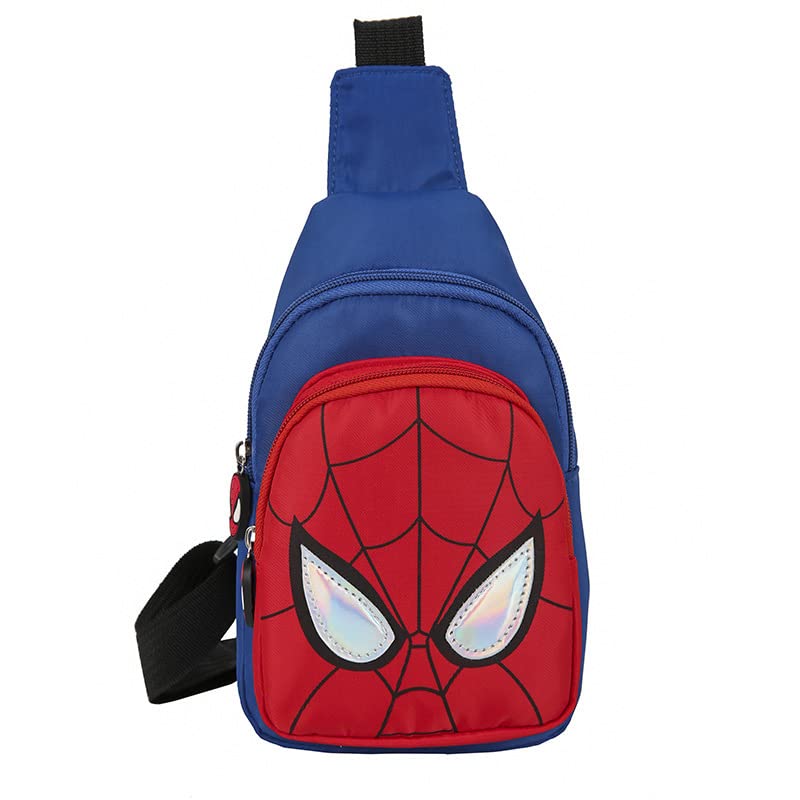 YKKJ Sac Besace Spider Man Sac de Poitrine Enfant Sac d'Epaule Sacoche Homme Femme