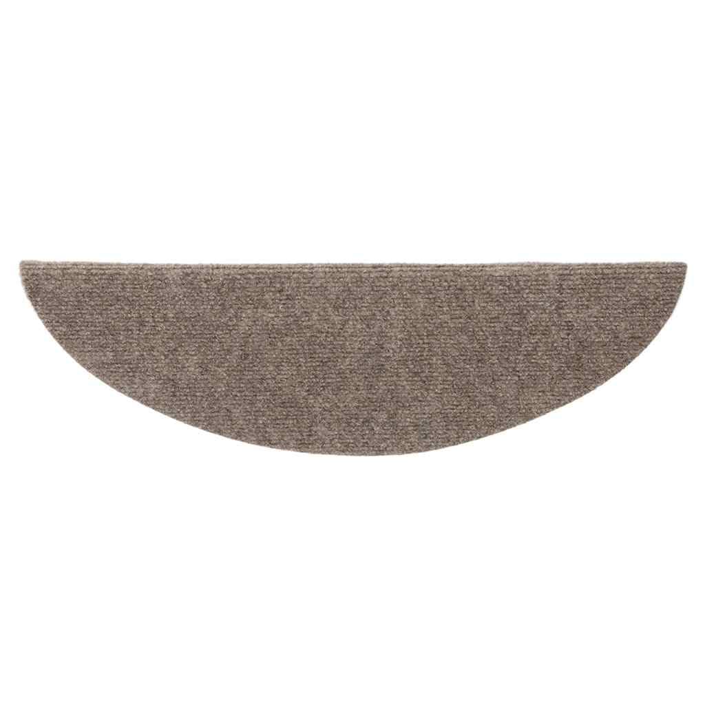 Lot de 10 tapis d'escalier autocollants - Beige - 56 x 17 x 3 cm - Antidérapant - Avec protection acoustique - Lavable - Pour escaliers en bois, animaux de compagnie, enfants, protection