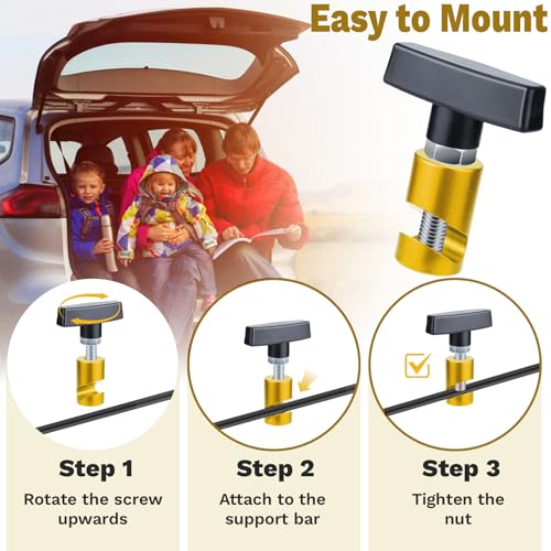 Image of ecocstm 2 PCS Car Hood Prop Struts Clamp, Hood Strut Clamp, Car Hood Holder