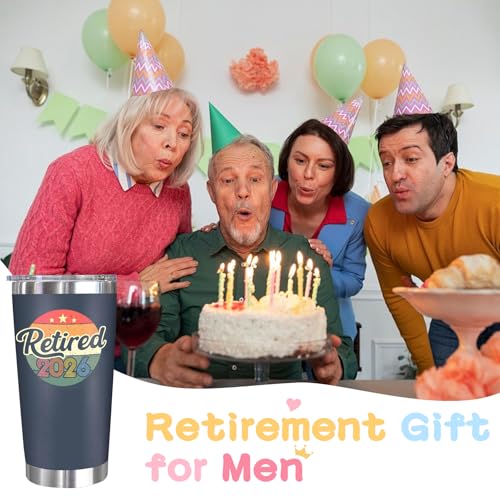 Retirement Gift For Men 2026-20oz Travel Coffee Retirement Tumbler - Image 2