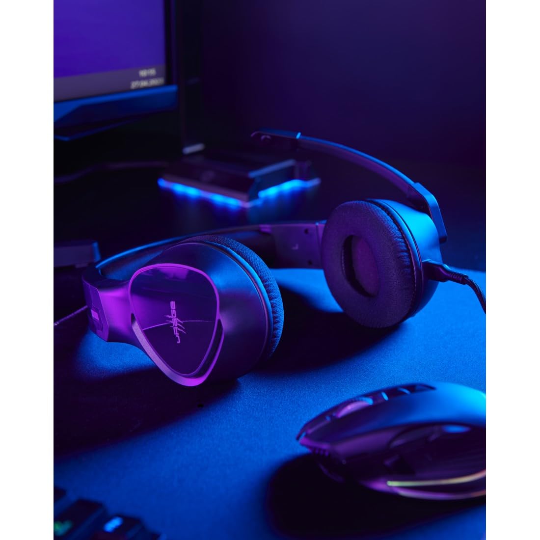 uRage Cuffie da gioco per microfono (cuffie over-ear Gamer, certificate DTS X, Micro Flip to Mute, Cavo Jack Uflex Rimovibile, Cuffie Micro Multipiattaforma PC/PS/Xbox/Nintendo Switch) Nero