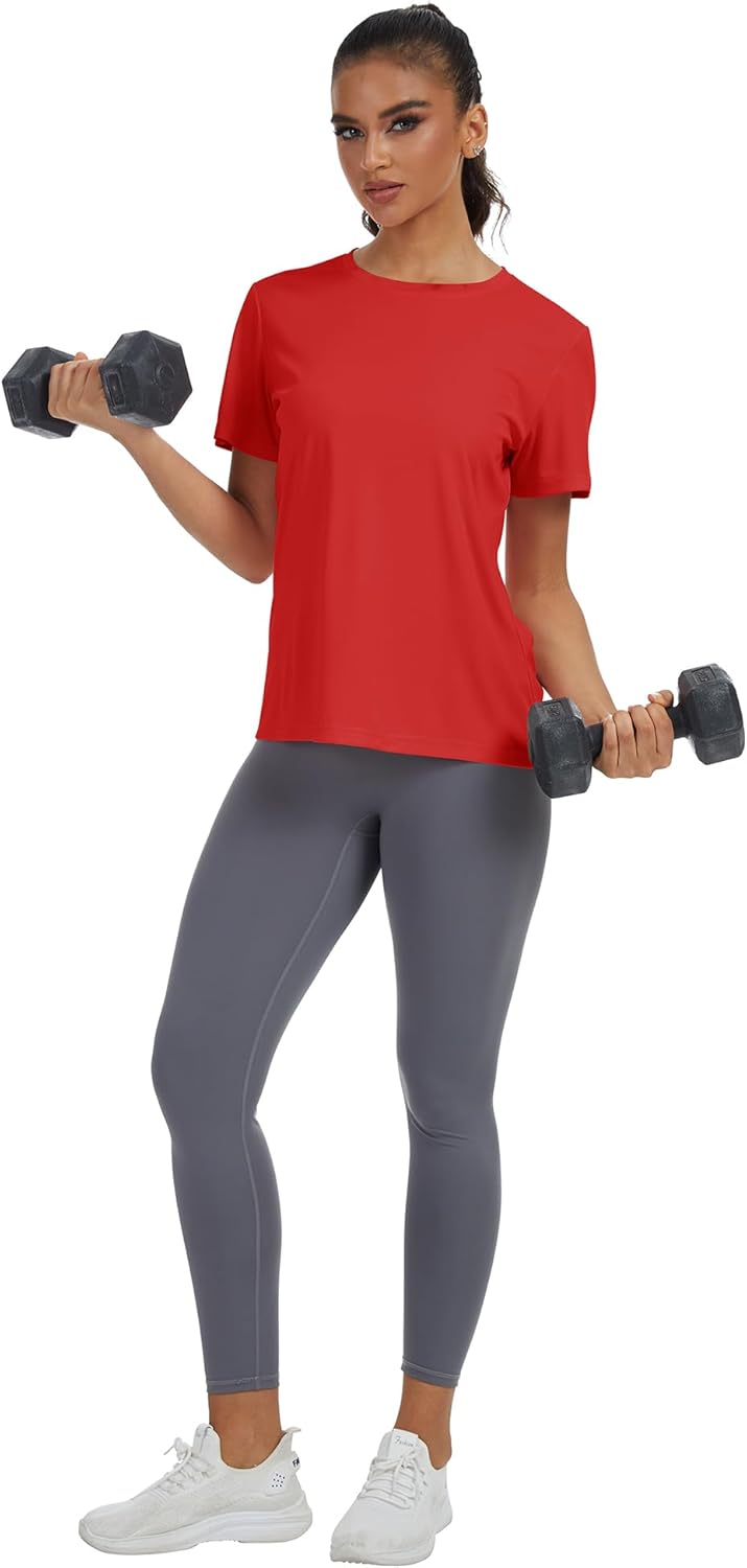 Women's Short Sleeve T-Shirts UPF 50+ UV Protection Quick Dry Shirts for Workout Hiking Running Rash Guard Tops - Image 7