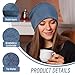 Gcroet Slouchy Beanie 2Pcs Soft Polyester Cotton Beanie Winter Warm Cap Windproof Chemo Headwear Caps for Women & Men Outdoor Sports and Cycling..