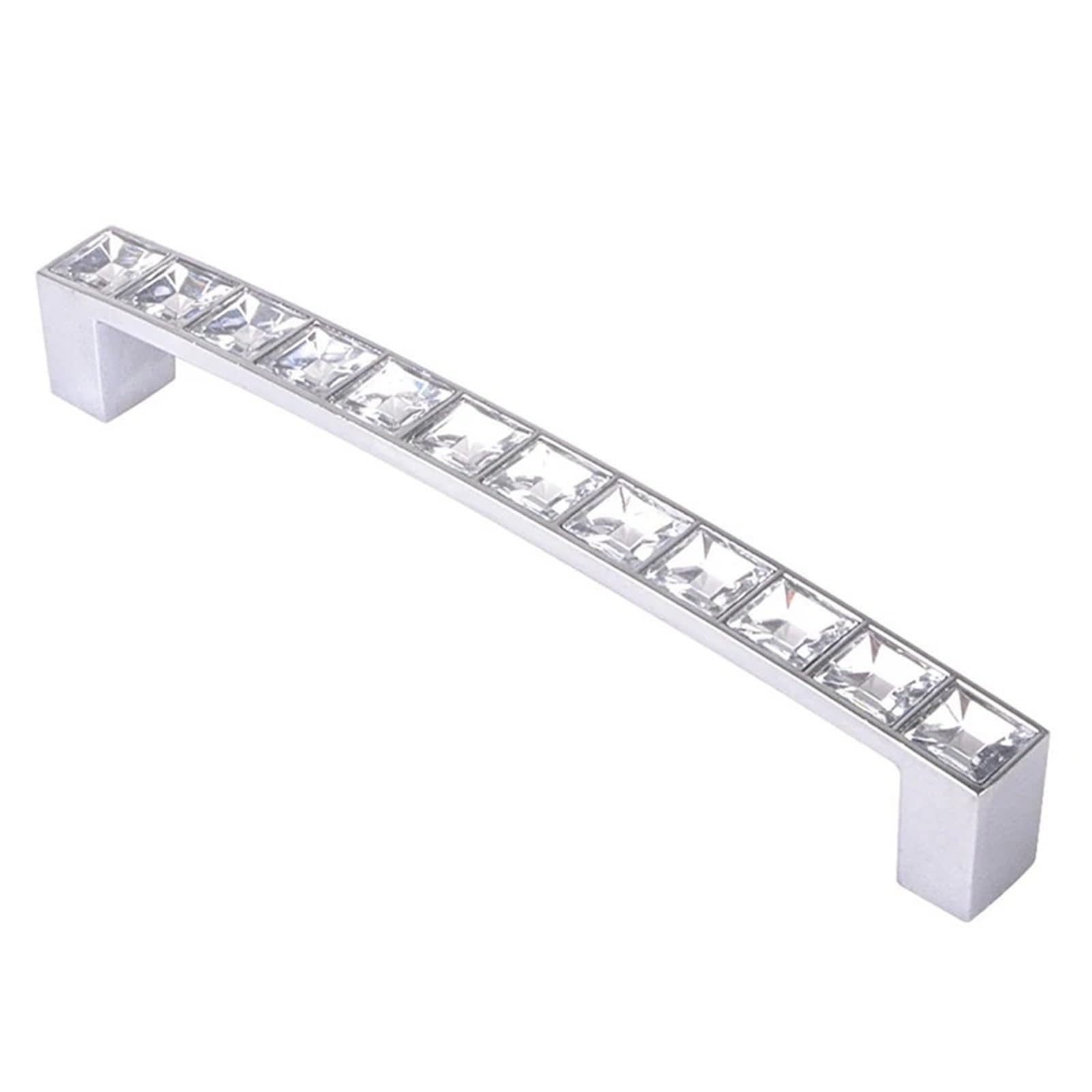 HUWOYG 8 Pcs Square Clear Crystal Furniture Knobs Door Knob Wardrobe Cupboard Cabinet Handle Drawer Pull for Cupboards Wardrobe