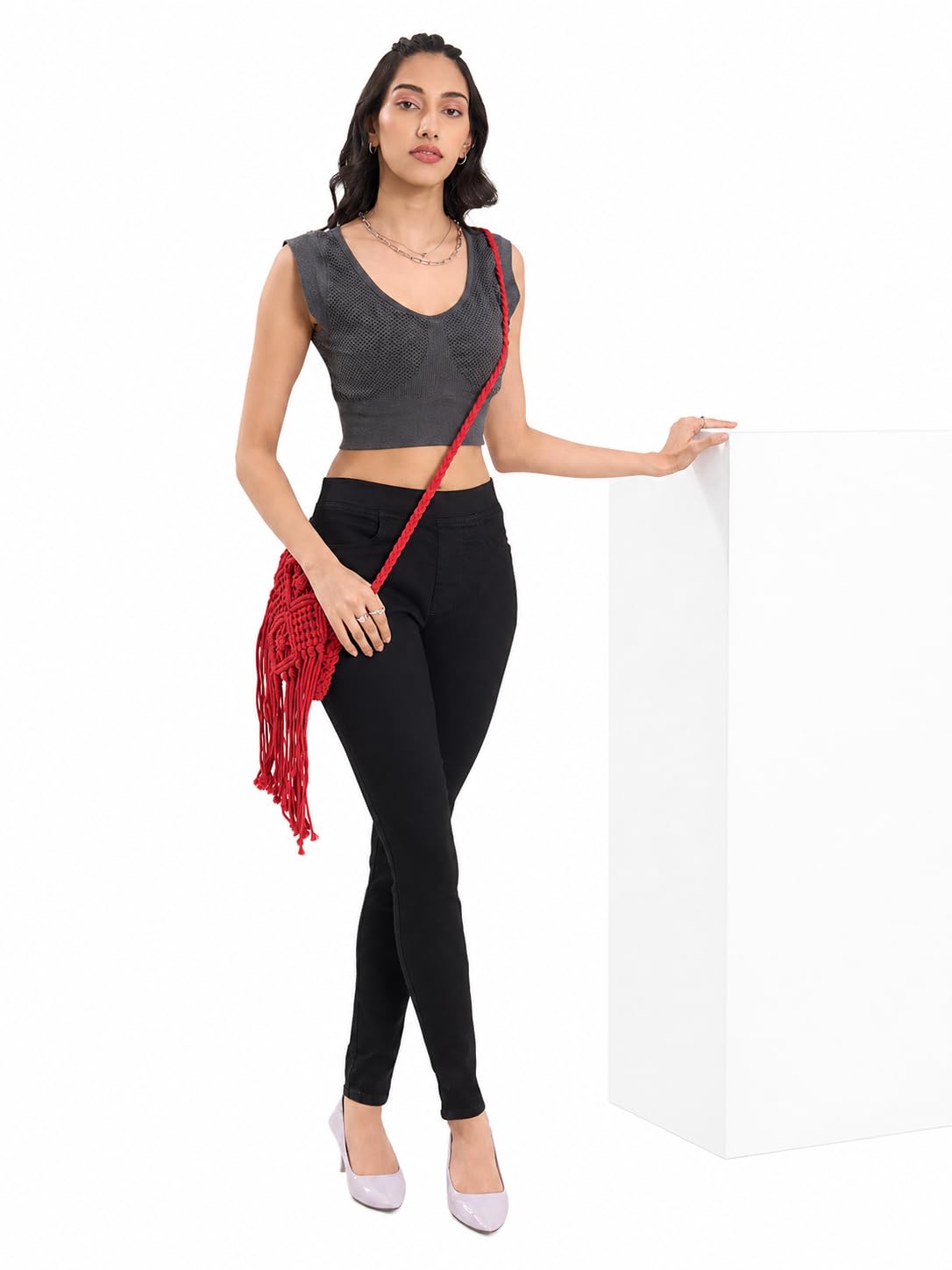 Women’s High Waist Stretchable Skinny Fit Jeans | Slim Fit Ankle Length Denim Pants | Comfortable Everyday Wear Jeggings for Women & Girls-image-6