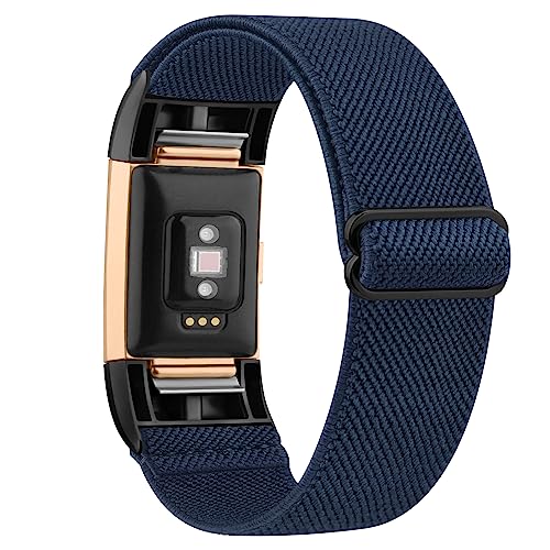 Wanme - Pulsera compatible con Fitbit Charge 2 mujeres hombres, correa de nailon para Fitbit Charge 2 Fitness Wristband (azul)
