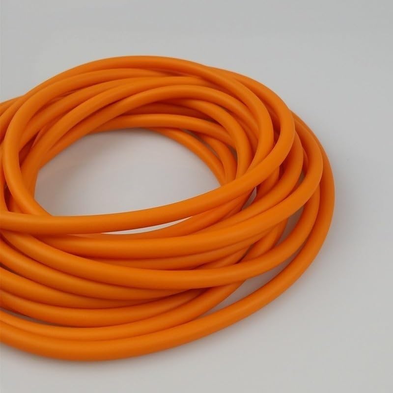 flexiable rubber Natural Latex Rubber Tube 0.5 Meter 5 Meter 2mm x 5mm Diameter High Elastic Tubing Band Accessories Orange drain elastic (Color : 4 Meter)