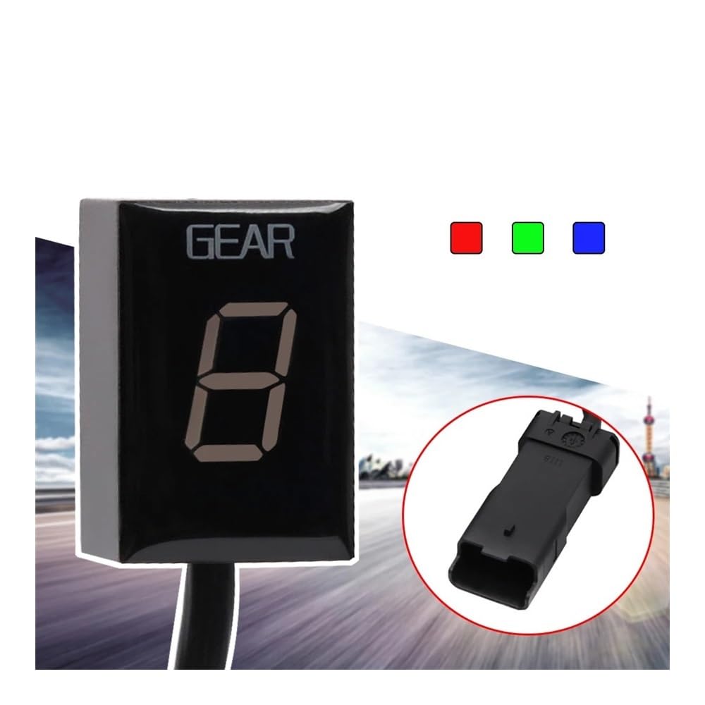 Indicatore Digitale di Marcia per Moto, indicatore di velocità a 1-6 Livelli per Hypermotard e HyperStrada, Accessori per Hypermotard, misuratore di Marcia (Verde)