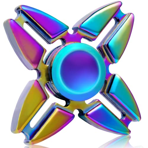 SCIONE Fidget Spinner Metal Stainless Steel Bearing 3-5 Min High Speed Stress Relief Spinner ADHD Anxiety Toys for Adult Kid Autism Fidget Best Hand Toy Focus Fidgeting(Darts)