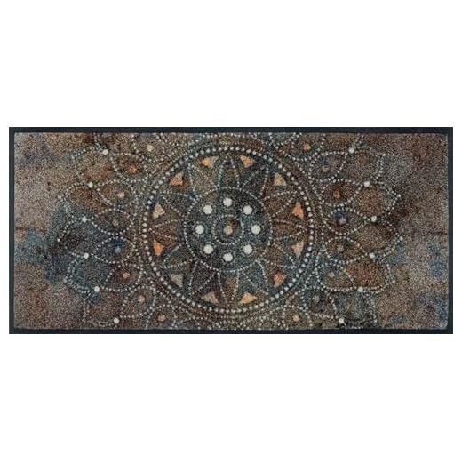 Wash+Dry Felpudo Madhana 35 x 75 cm, Interior y Exterior, Lavable, Multicolor