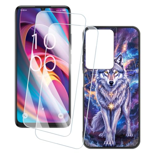 OAGELIM 2�Z�b�g �X�N���[���v���e�N�^�[ + �P�[�X TCL K33 5G (6.75 �C���`) �Ƃ̌݊������� �A�[�e�B�X�e�B�b�N�J�X�^���v�����g�J�o�[�Ƌ����K���X�t�B���� �X�N���b�`�h�~ (�T2)