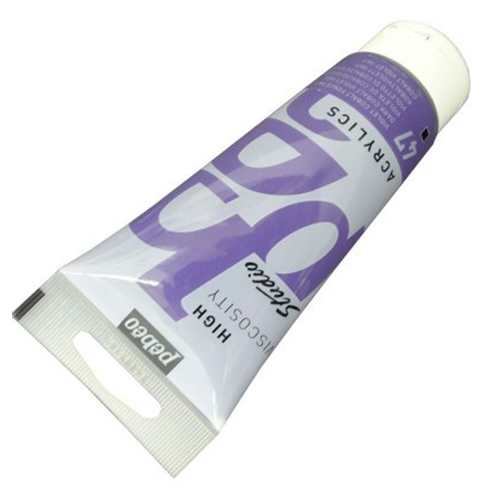 Pebeo Studio Acrylics 100-milliliter Acrylic Paint, Dark Cobalt Violet Hue