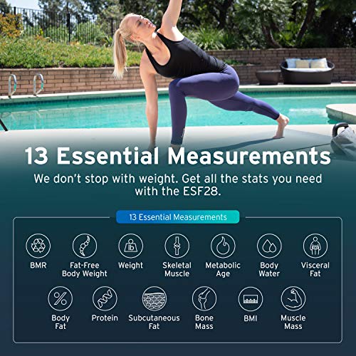 Image of Etekcity Scale for Body Weight, Smart Digital Bathroom Weighing Scales with Body Fat and Water Weight for People, Bluetooth BMI Electronic Body Analyzer Machine, 400lb