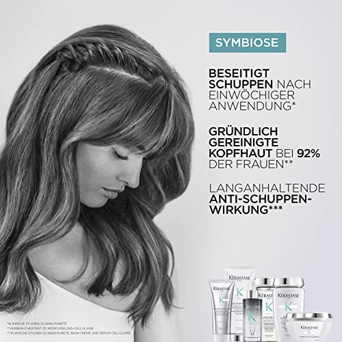 Foto von Kérastase Symbiose, Feuchtigkeitsspendendes Anti-Schuppen Shampoo, Für trockene und empfindliche Kopfhaut, Ohne Sulfate und Silikone, Bain Crème Anti-Pelliculaire, 250 ml
