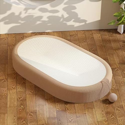 RAQUVV 猫 爪研ぎ 麻 ベッド 猫爪とぎ 段ボール 猫の爪とぎベッド オシャレ ねこ つめとぎ マット 耐久性 遊び保護 猫用爪とぎ 天然サイザル麻 猫ベッド 滑り止め 猫ソファー 家具破壊防止 運動不足改善 ストレス解消 ネコの爪とぎ 猫おもちゃ