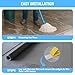 NarwooAuto 7.5x20 FT Garage Floor Mat, 2.8mm Thickened PVC Flooring Roll for Under Car, 150 SQFT Diamond Plate Gray Garage Mats for Garage, Warehouse, Basement, Gyms, Trailer（Included Tapes）