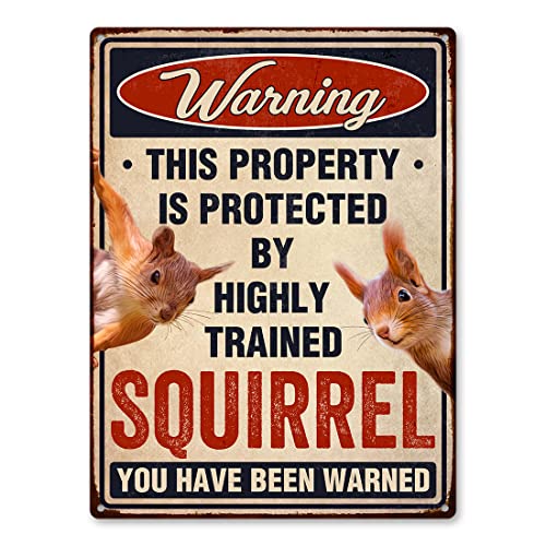 Funny Squirrels Sign, Warning...